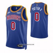 Camiseta Golden State Warriors Gary Payton II #0 75th Anniversary Azul